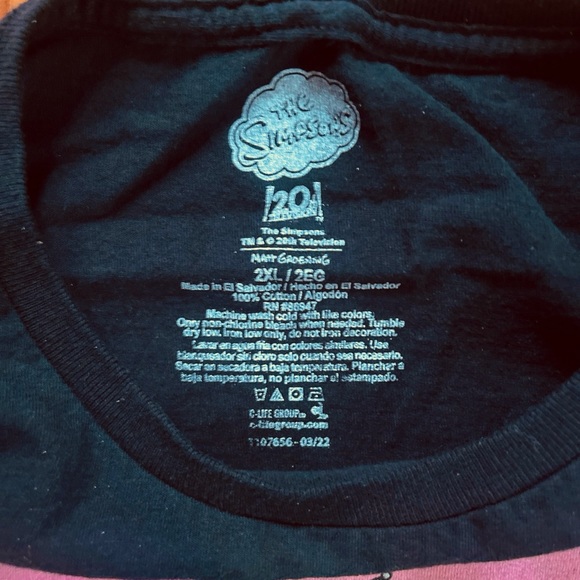 The Simpsons Opening Couch Scene 2XL but not the big Black T-shirt - Picture 3 of 3